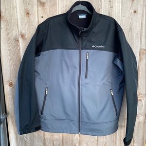 Men's Columbia Zip-Up Black Soft Shell Jacket XL
